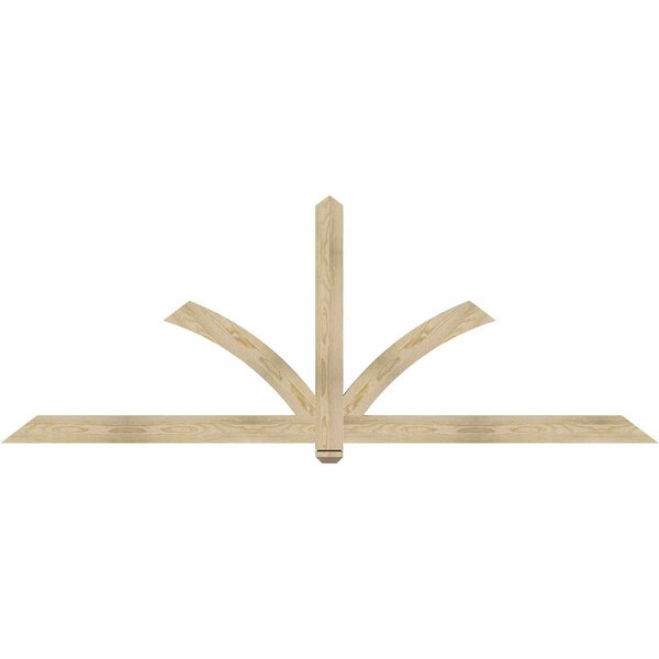 Ekena Millwork Redmond Rough Sawn Timber Gable Bracket, Douglas Fir, 96"W x 36"H x 2"D x 4"F, 9/12 Pitch GBW096X36X0204RED00RDF - main